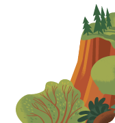 Ilustración de acantilado verde