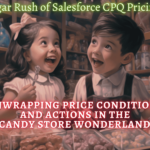 Sugar Rush of Salesforce CPQ Pricing: ¡Revelación de condiciones de precio y acciones en el país de las maravillas de las tiendas de golosinas!